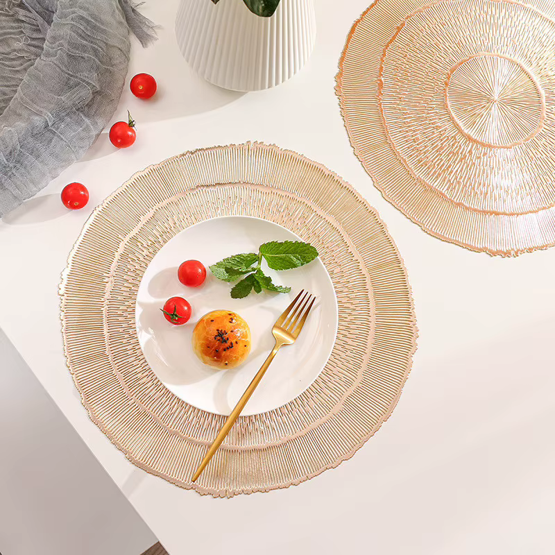 1 pièce Set de table rond 38x38cm en PVC
