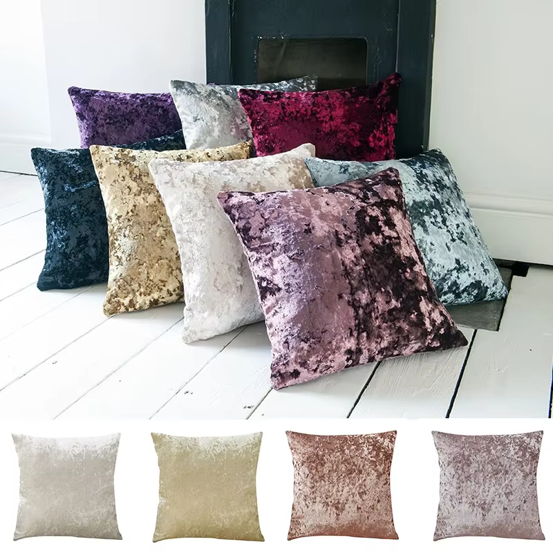 Housse de coussin Super douce en velours écrasé