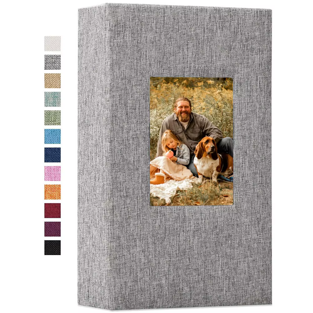 Album Photo en lin 300 pochettes pour livres Photos 4x6