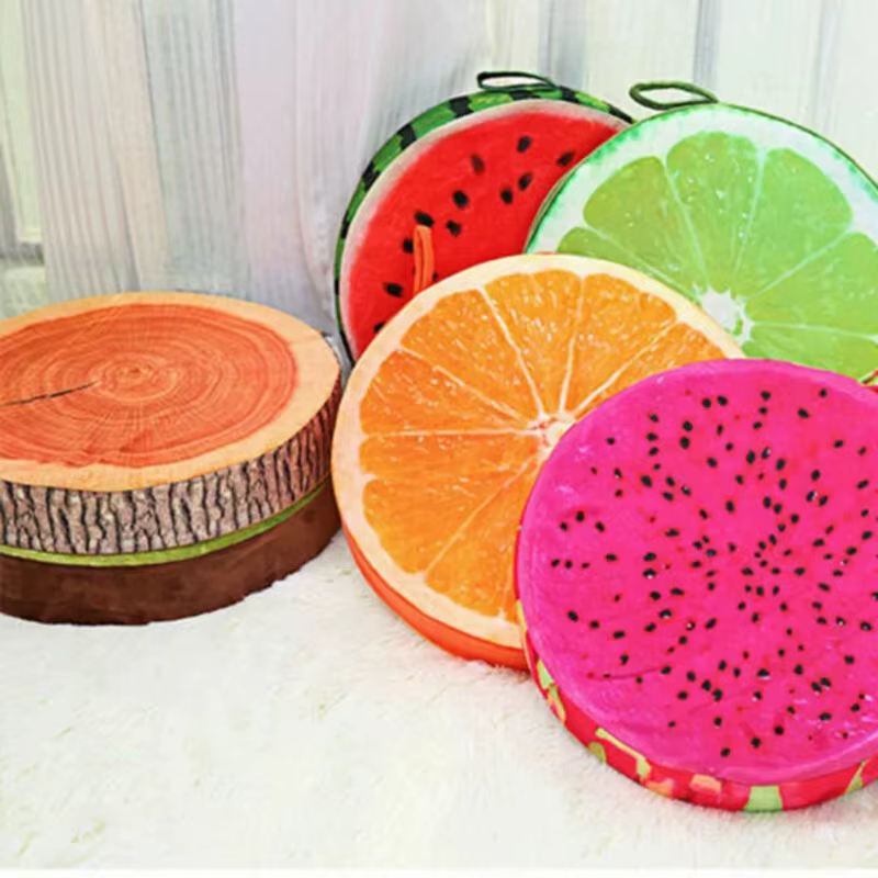 Coussin en forme de fruit de 33 cm pour la lecture et la visualisation au lit