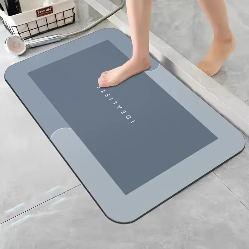 Tapis de bain en terre de diatomée super absorbant