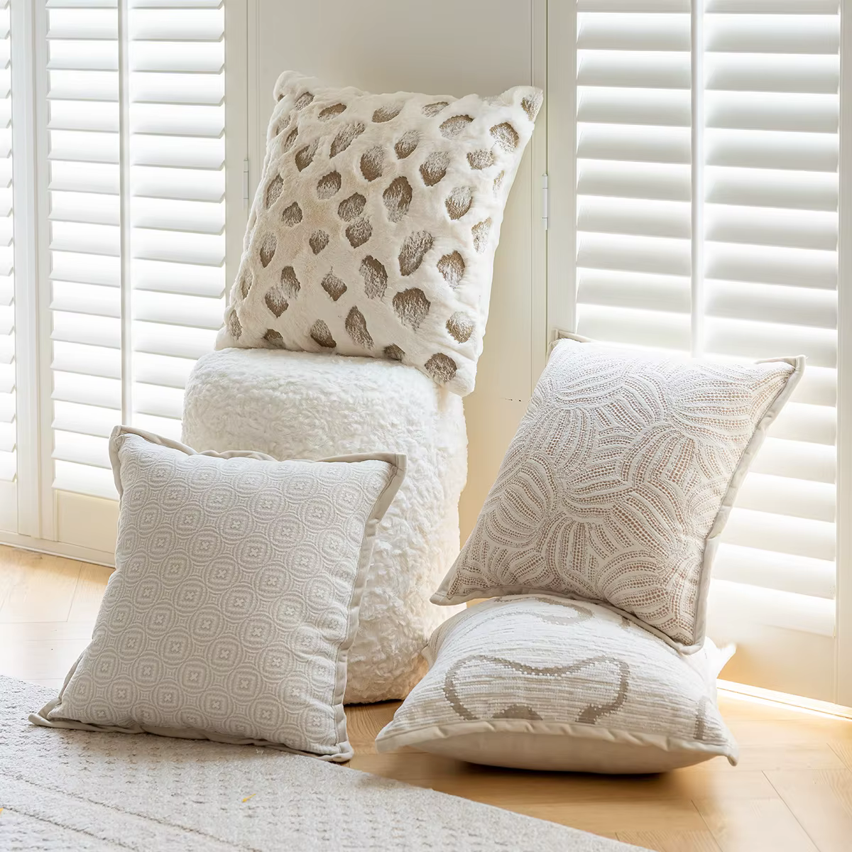 Juste de Coussin de Luxe en Fourrure Artificielle