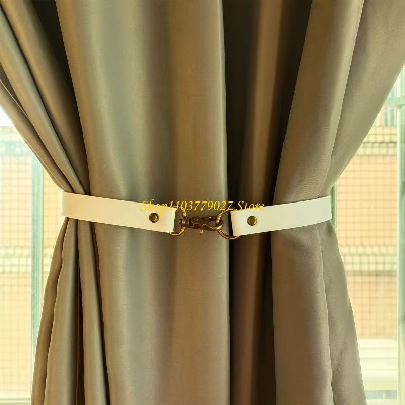 Attaches de rideaux en cuir