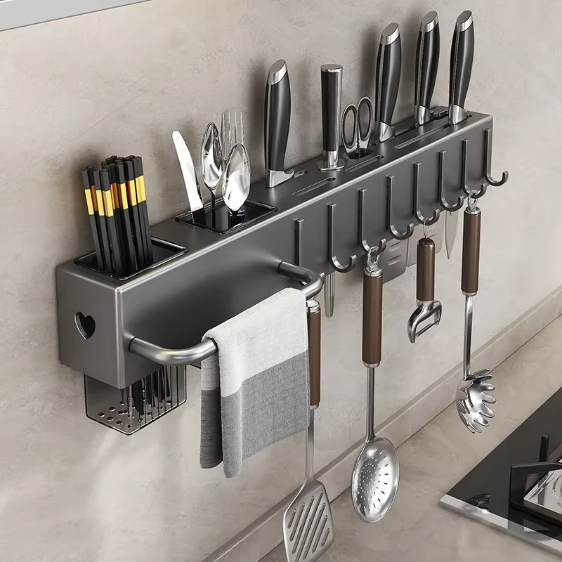 Porte-couteau de cuisine multifonctionnel mural domestique 30/40cm
