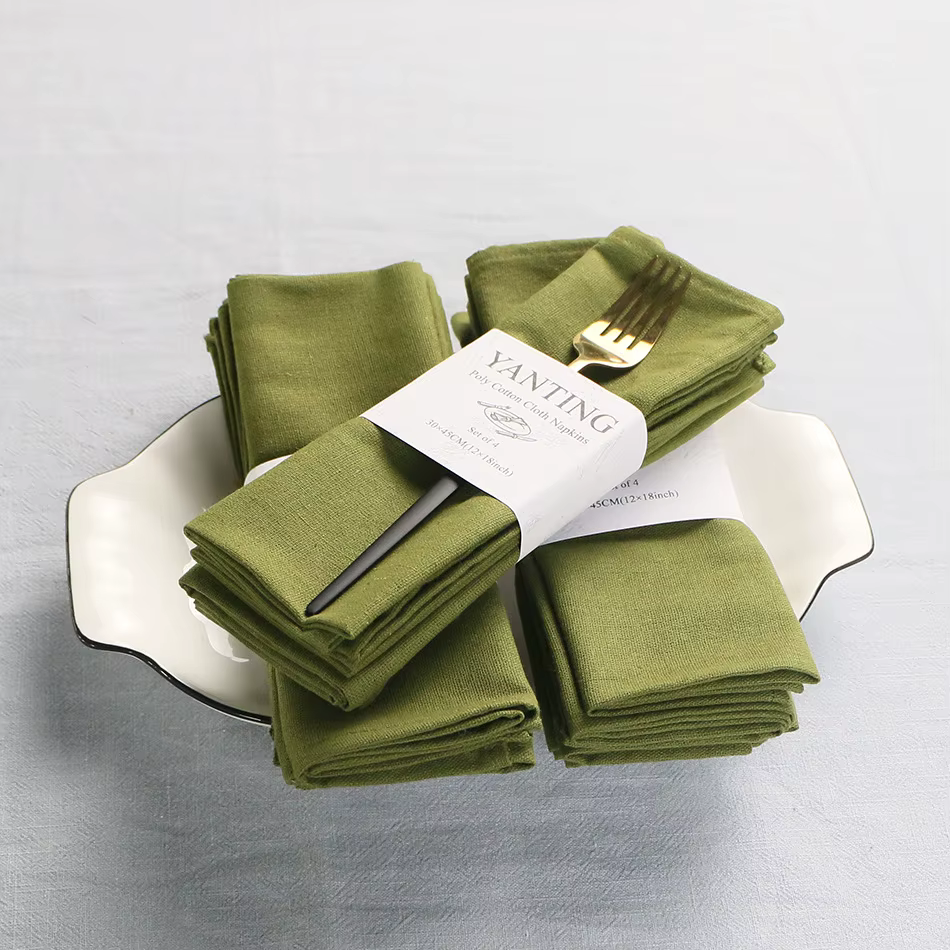 Serviettes de Table en Coton Durable