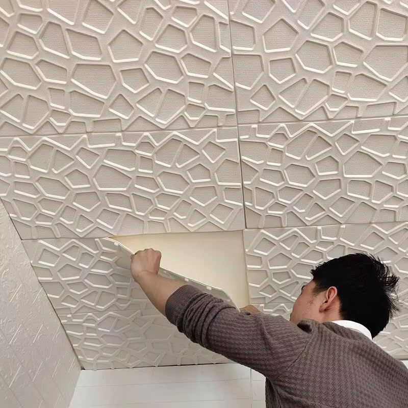 Papier Peint Auto-Adhésif 3D Imperméable et Anti-Collision