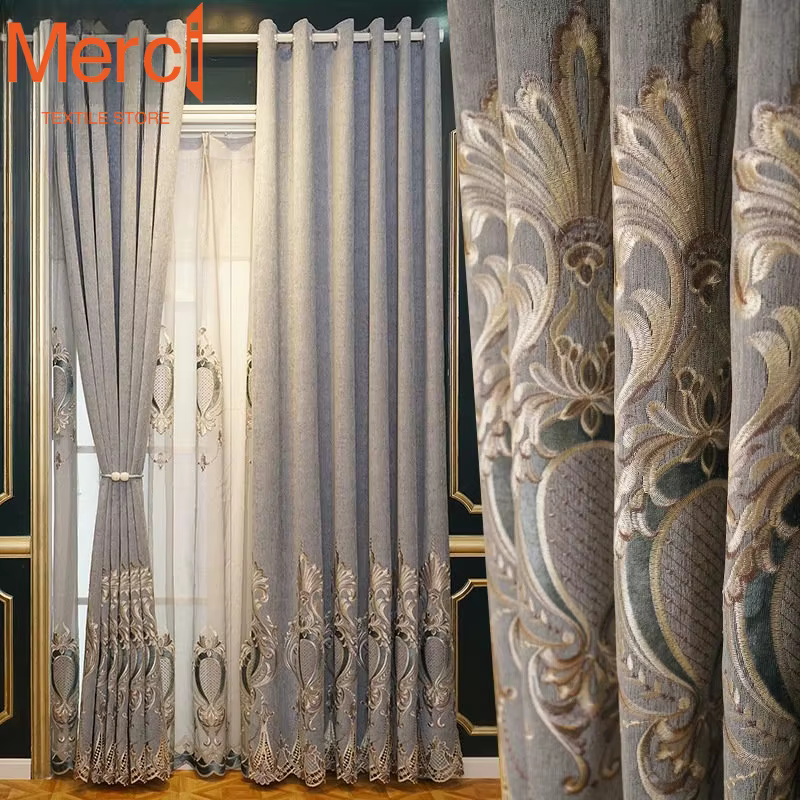Rideaux en chenille de luxe de style européen