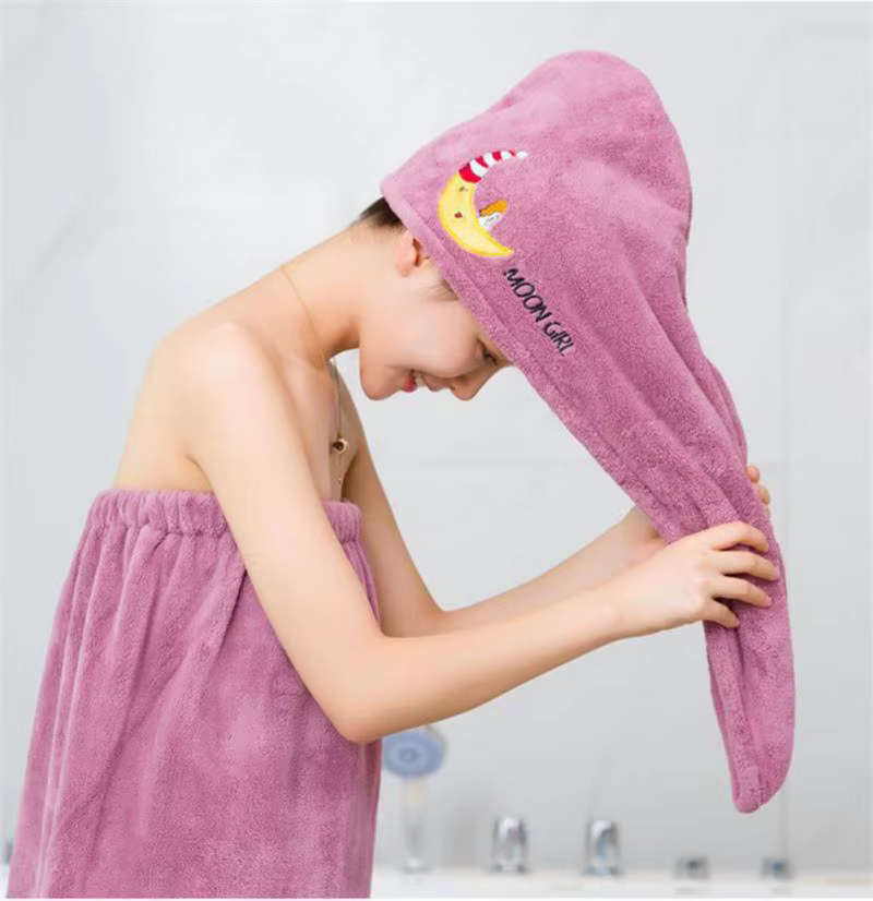 Serviette de bain en microcarence pour femmes