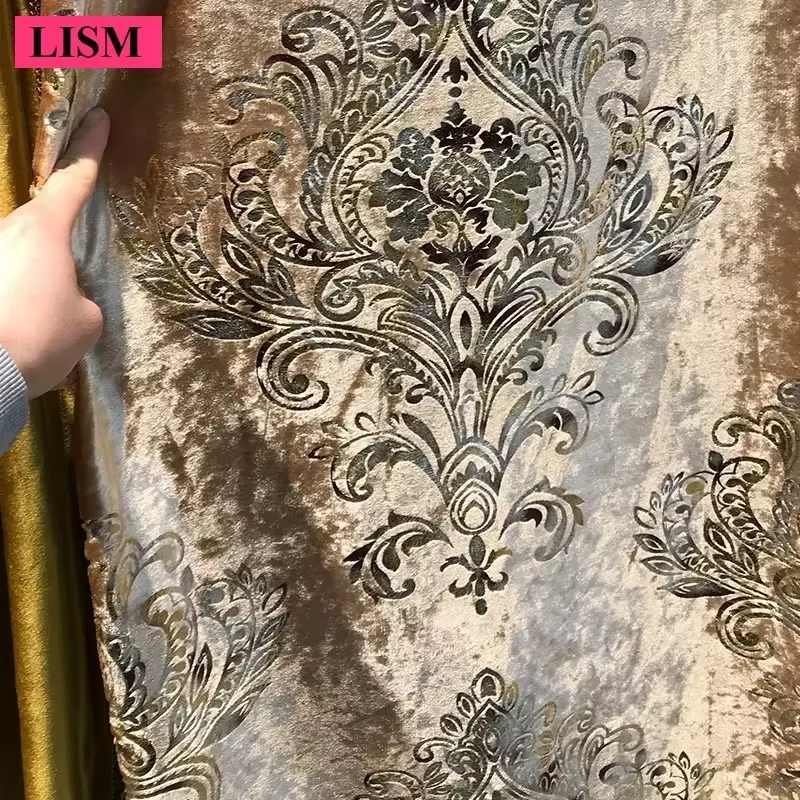 Rideaux européens en flanelle pour salon