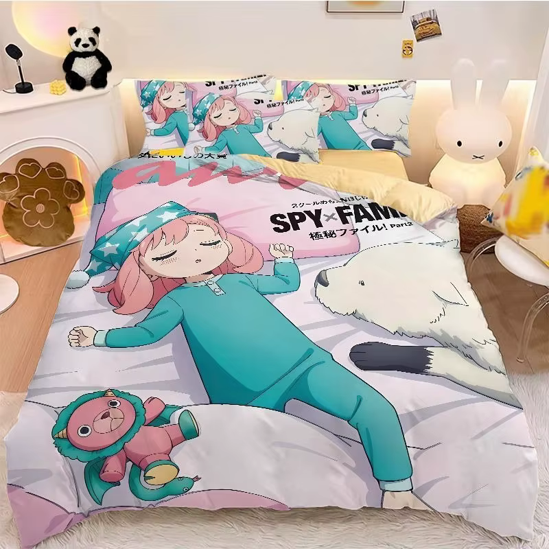 Spy x Family housse de couette 3D exquise fille Anya impression numérique ensemble de literie