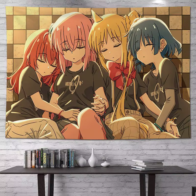 VIKAMA Tapisserie murale de dessin animé japonais pour salon