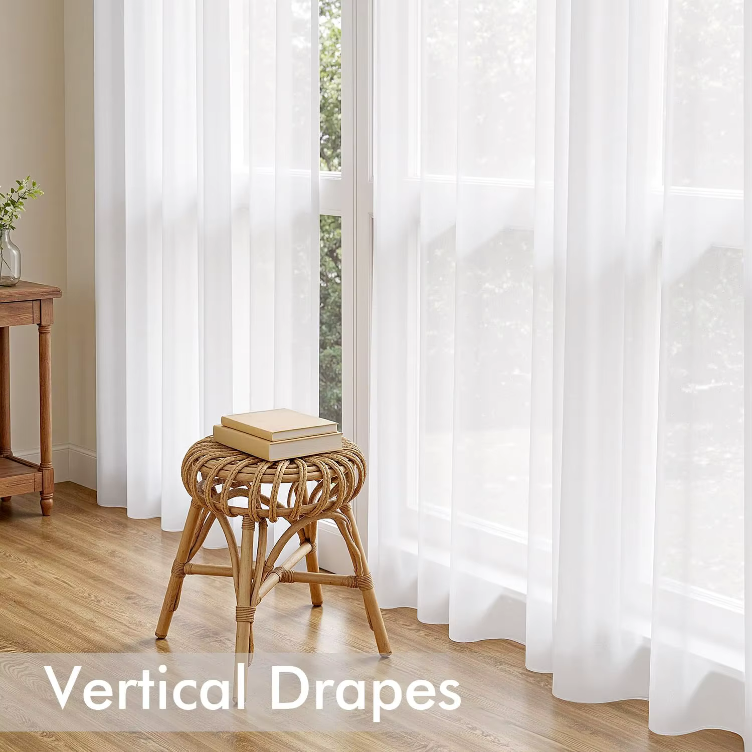 Rideaux transparents blancs de 84 pouces de Long