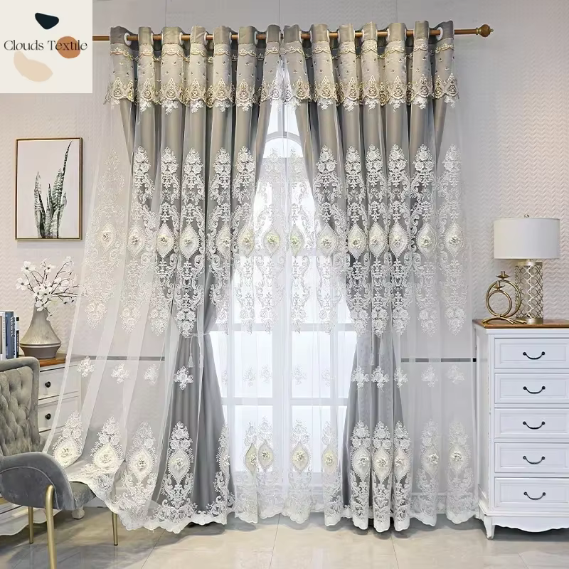 Rideaux Double couche pour salon