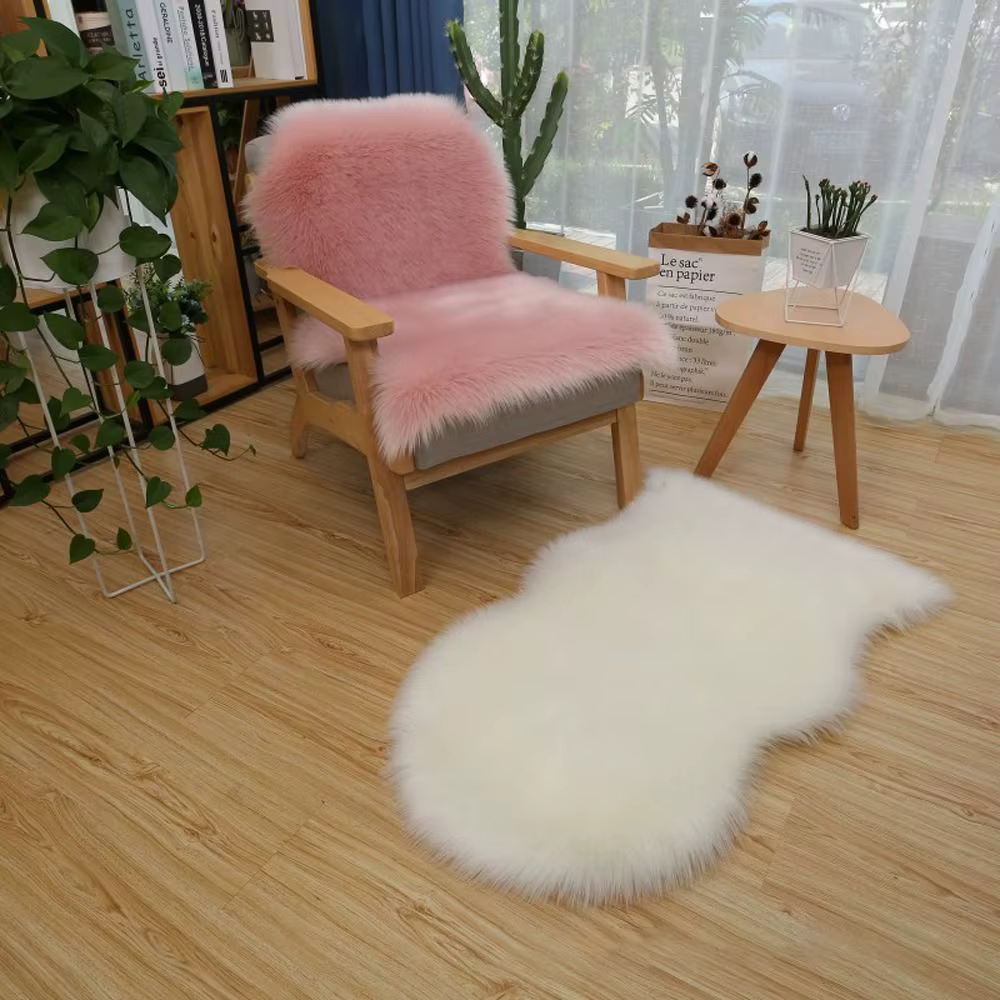 Tapis pelucheux lavable pour chambre à coucher