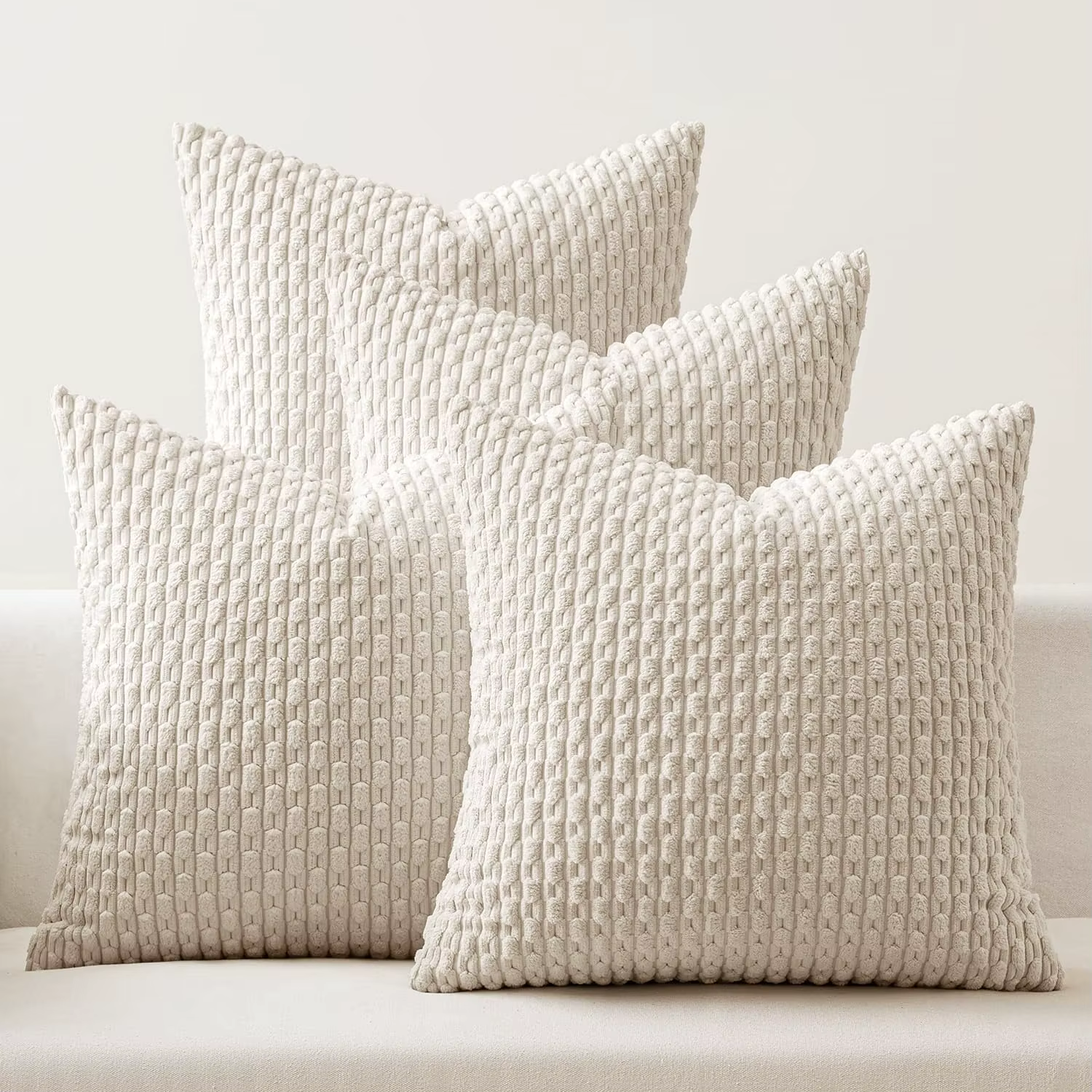Housses de coussin beiges