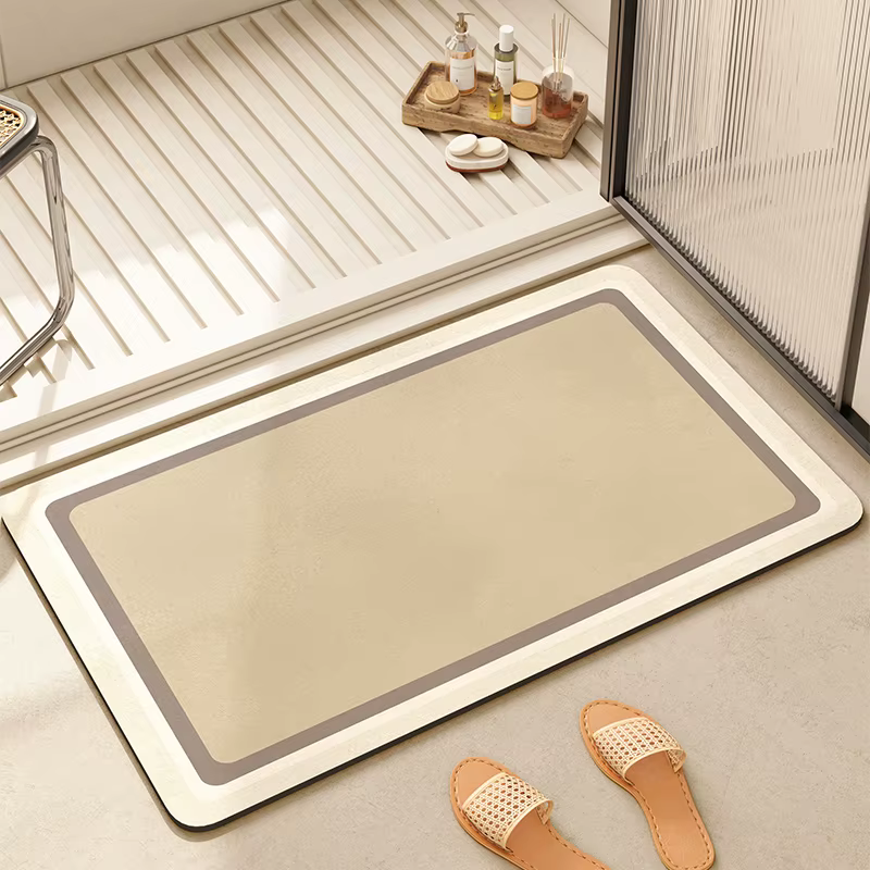Tapis De bain Tapis De sol absorbant la boue de diatomée Paillasson d'entrée antidérapant Tapis De salle De bain Tapis De toilette Alfombra De Baño