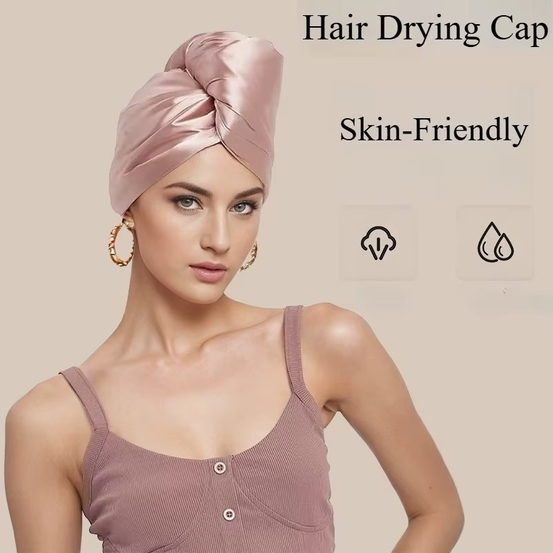 Serviette de cheveux de luxe en soie de qualité supérieure