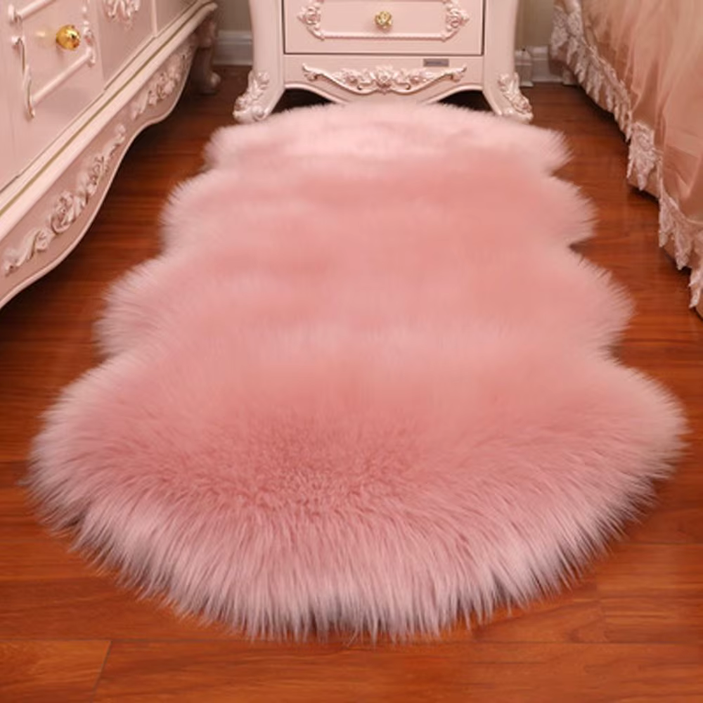 Peau de mouton artificielle cheveux longs tapis sol laine moelleux doux