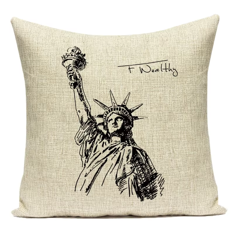 Housse de coussin tour Eiffel Vintage