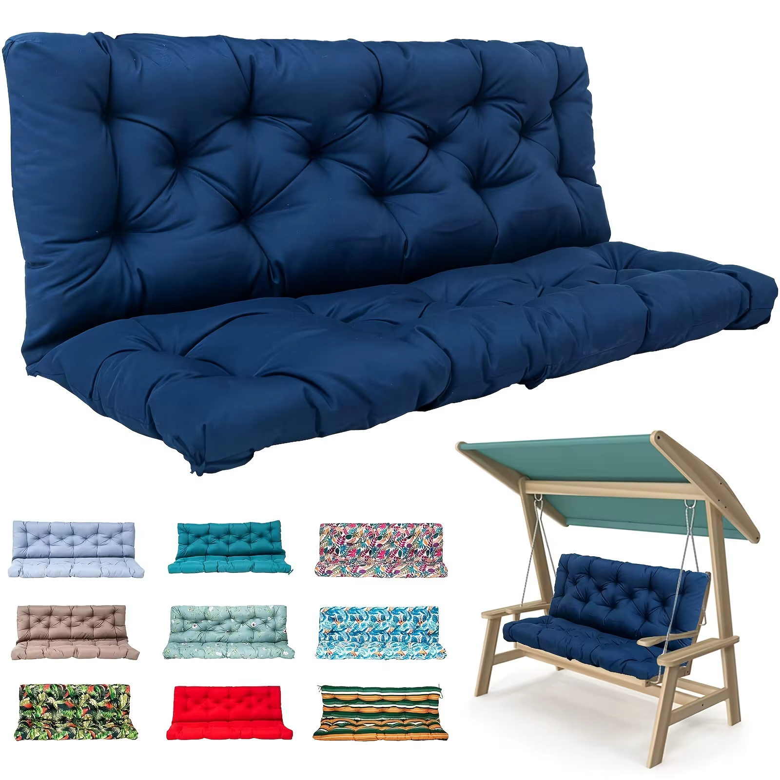 Coussin de siège pour balançoire d'extérieur et d'intérieur