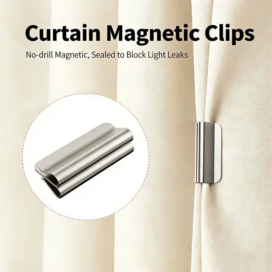 2/4 paires de clips magnétiques puissants pour rideaux