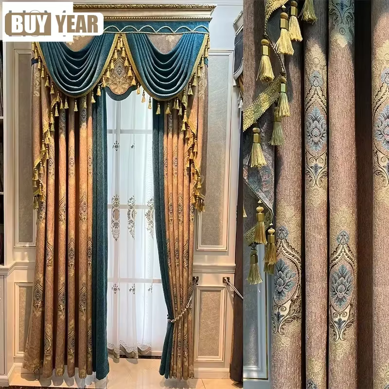 Rideaux de luxe européens pour salon