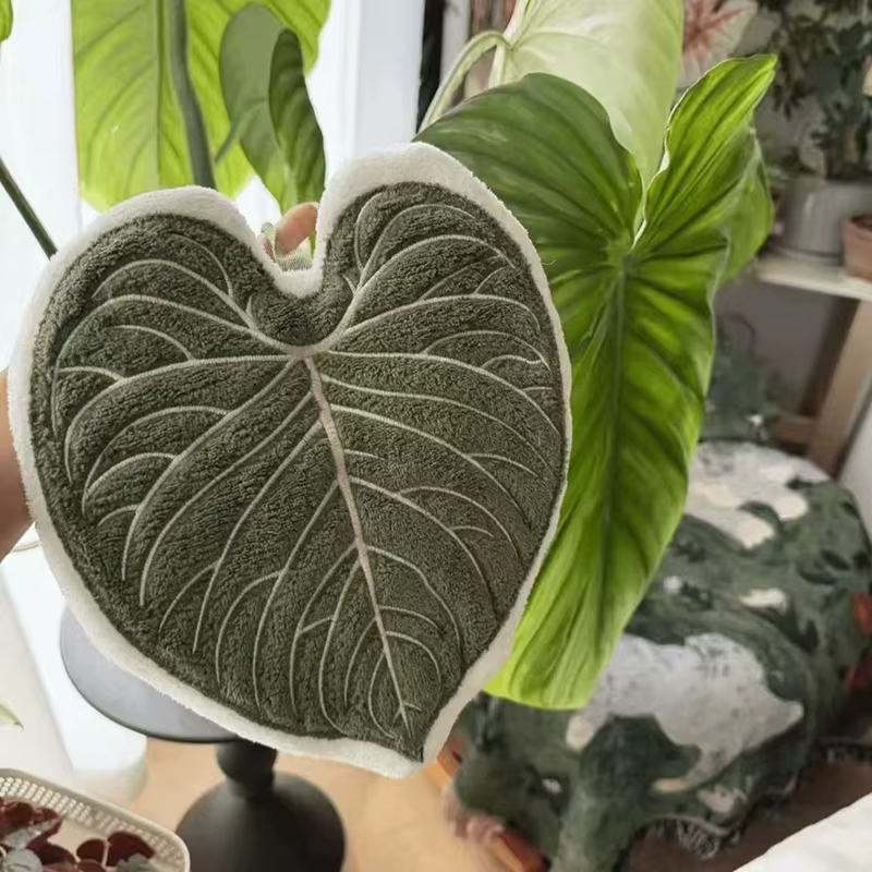 Serviette de cuisine en forme de feuilles de palmier et de bananier