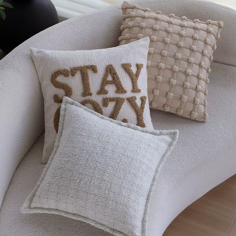 Juste de coussin pied-de-poule