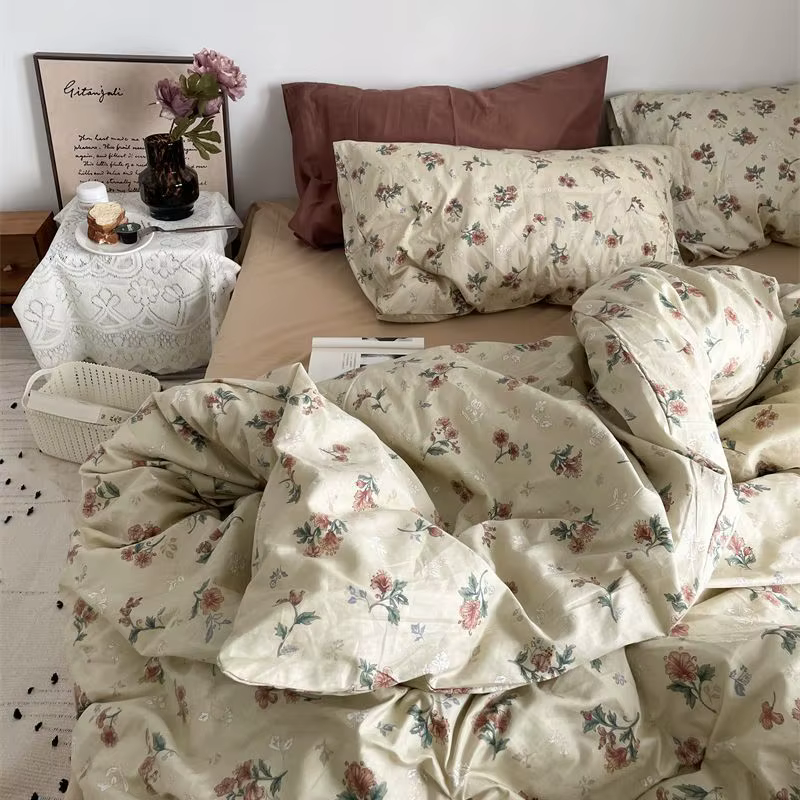 Ensemble de housse de athlon florale vintage pour filles