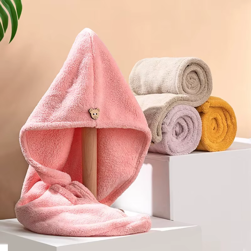 Serviette de cheveux en microfibre