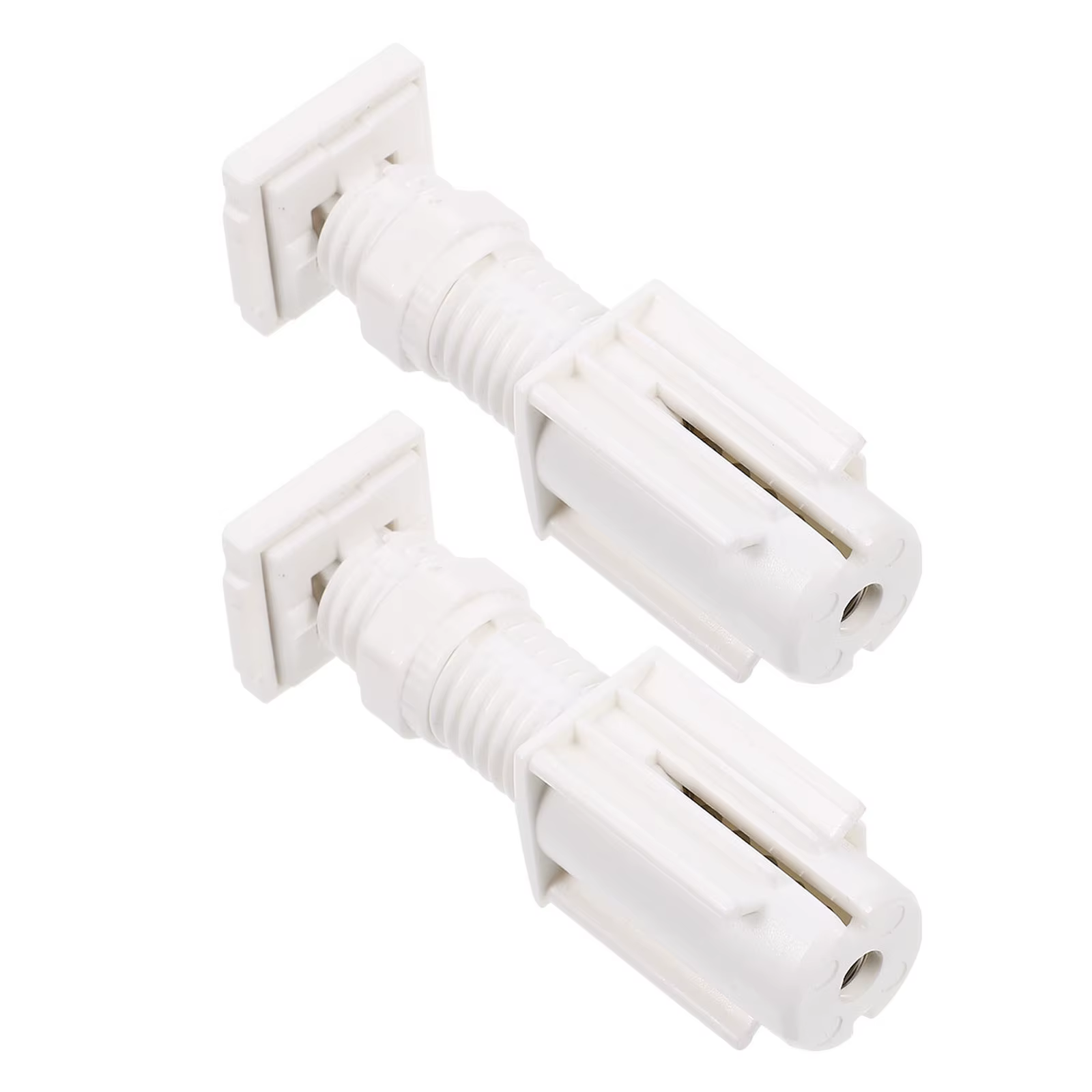 Supports de fixation pour rideaux à persiennes en plastique blanc