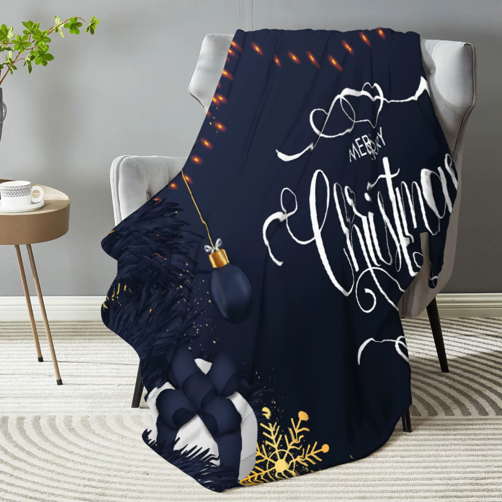 1PC joyeux noël couvertures flanelle polaire couverture légère confortable jeter