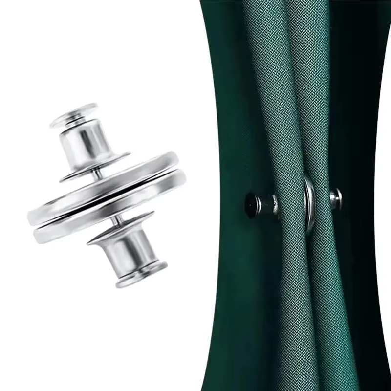 1/2/3/4/5/6 Paires de Clips Magnétiques pour Rideaux