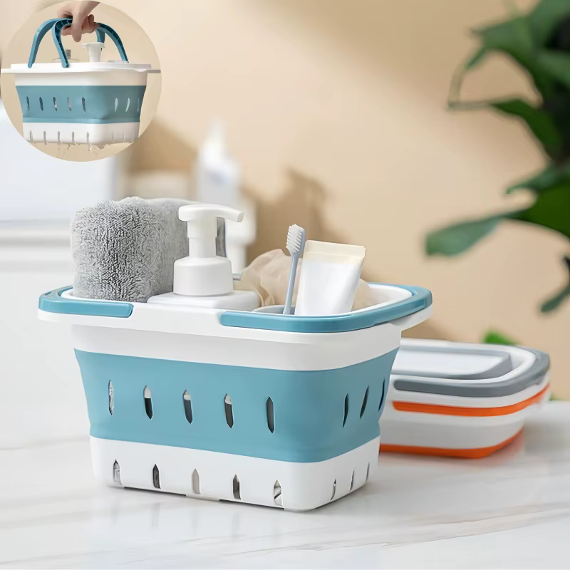 Panier à linge pliable à poignée pliable