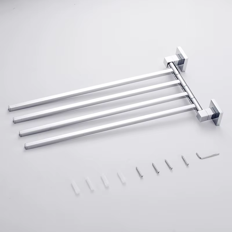Porte-serviettes rotatif en acier inoxydable