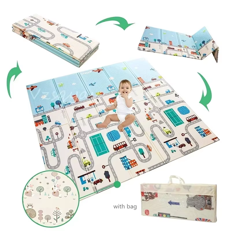Tapis de jeu pliable de 1.5cm d'épaisseur pour bébé