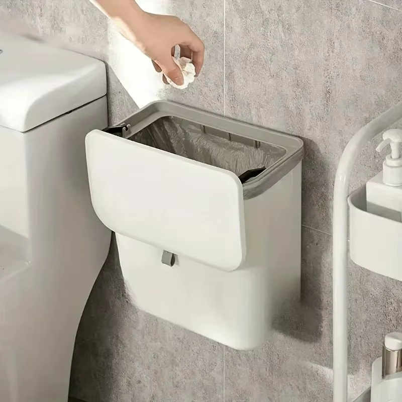 Poubelle murale blanche pour cuisine