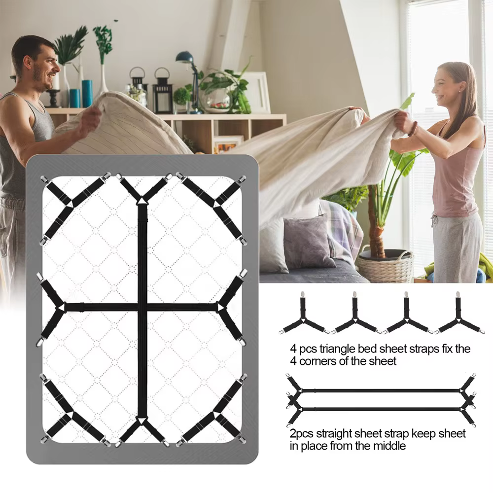 Sangles de fixation pour drap de lit