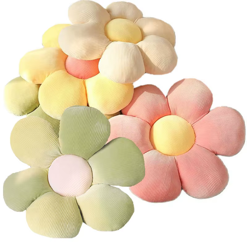 Coussin de Chaise en Peluche en Forme de Tournesol