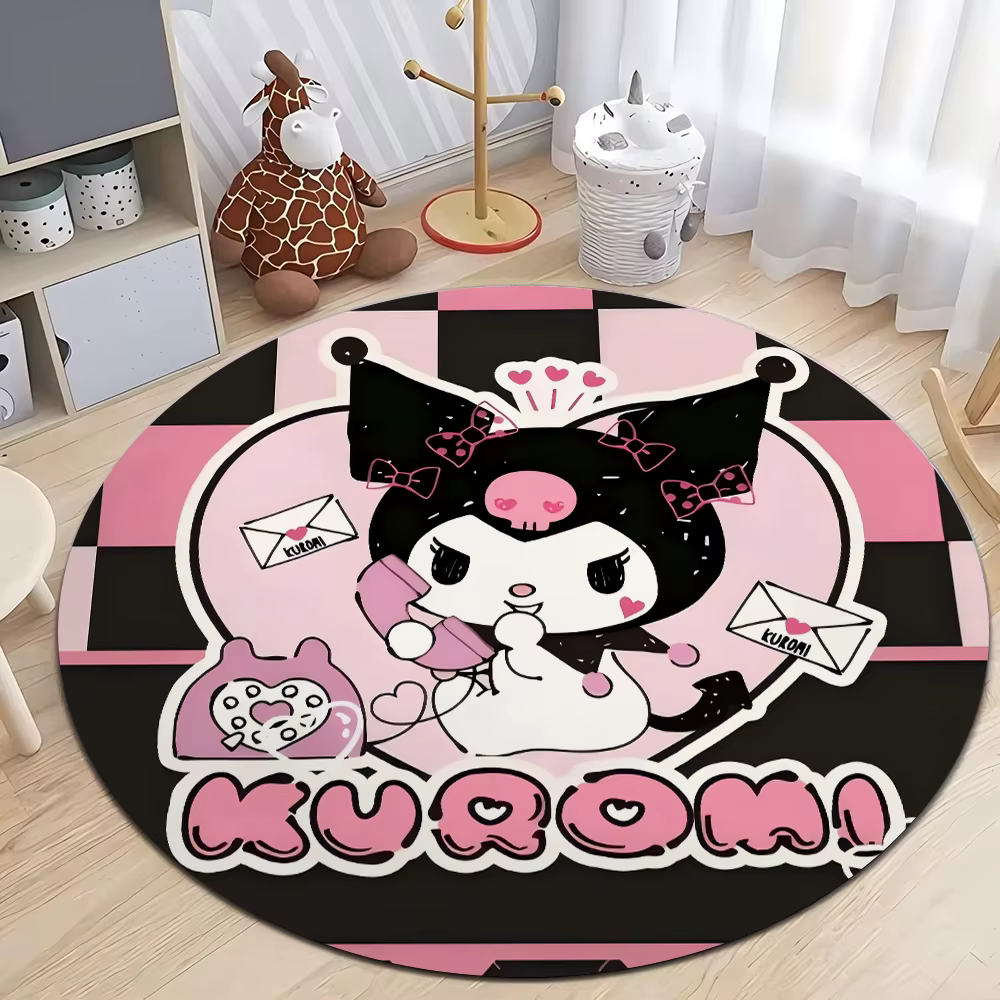Tapis rond à thème Sanrio Kuromi