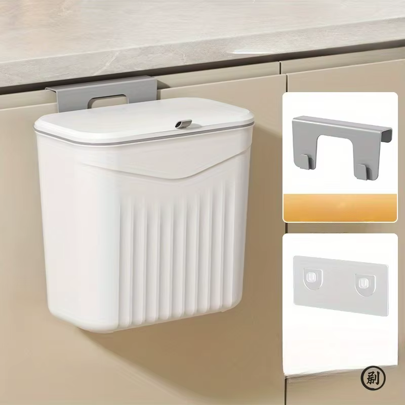 Poubelle murale blanche peu encombrante pour la cuisine