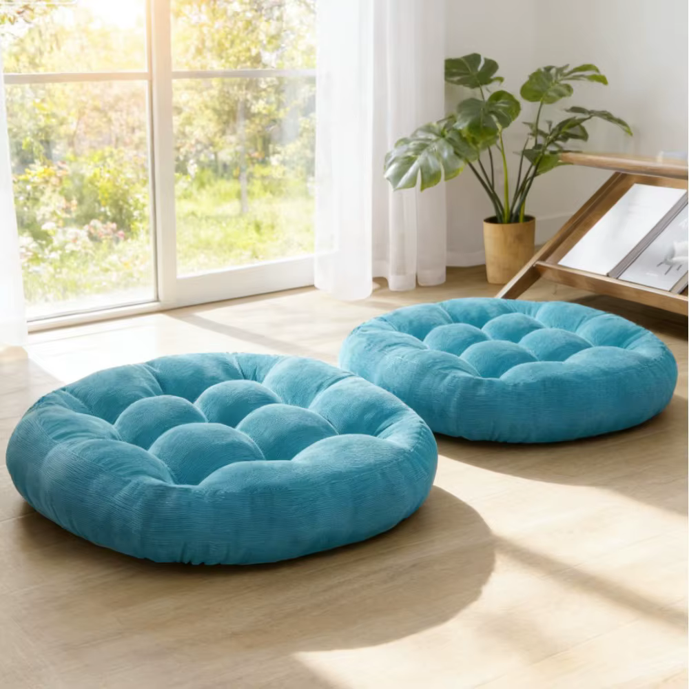 Coussins de sol ronds et carrés de grande taille pour la méditation
