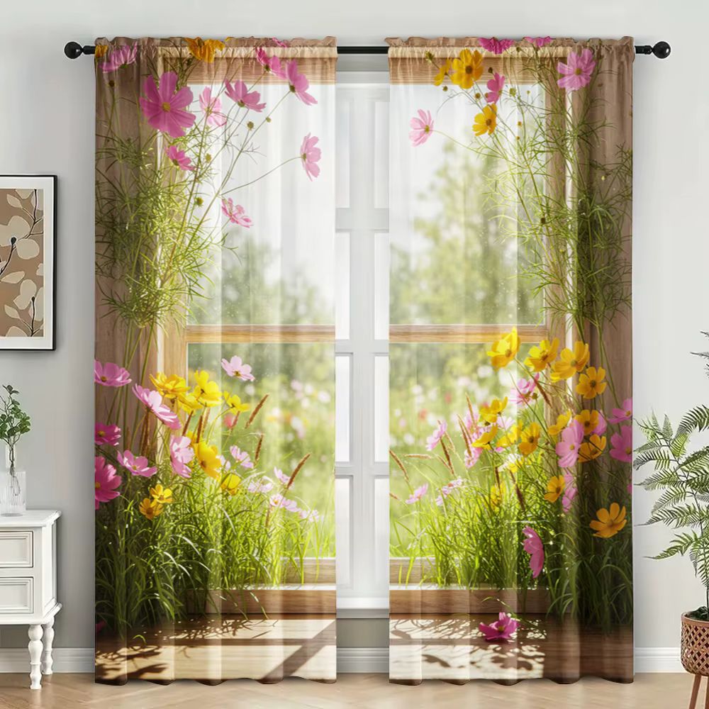 Rideaux à fleurs pour la fête des mères