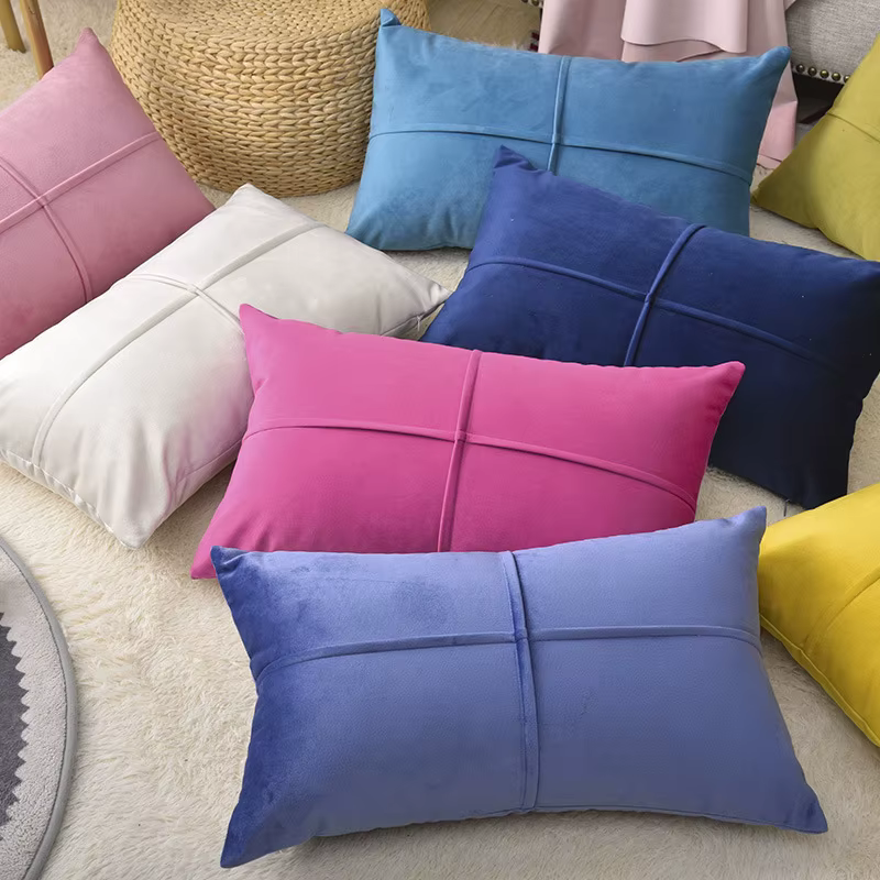Housse de coussin lombaire douce