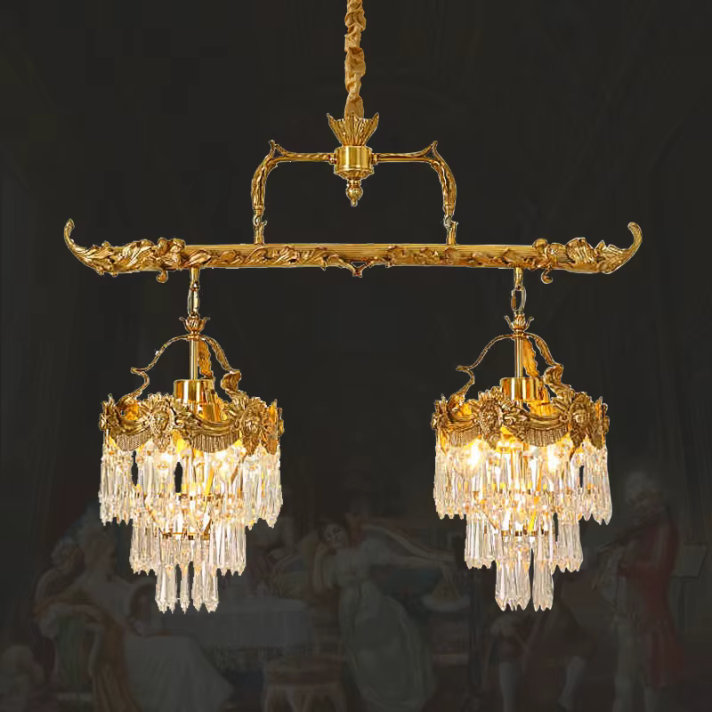 Lustre de restaurant en laiton de luxe