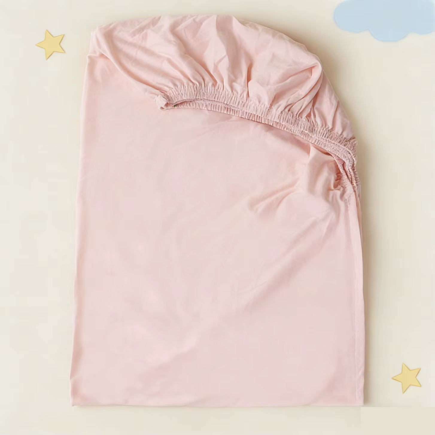 Drap-housse bébé 100% coton, doux, confortable et respirant, couleur unie