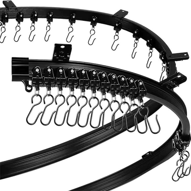 Rail de rideau Flexible et pliable