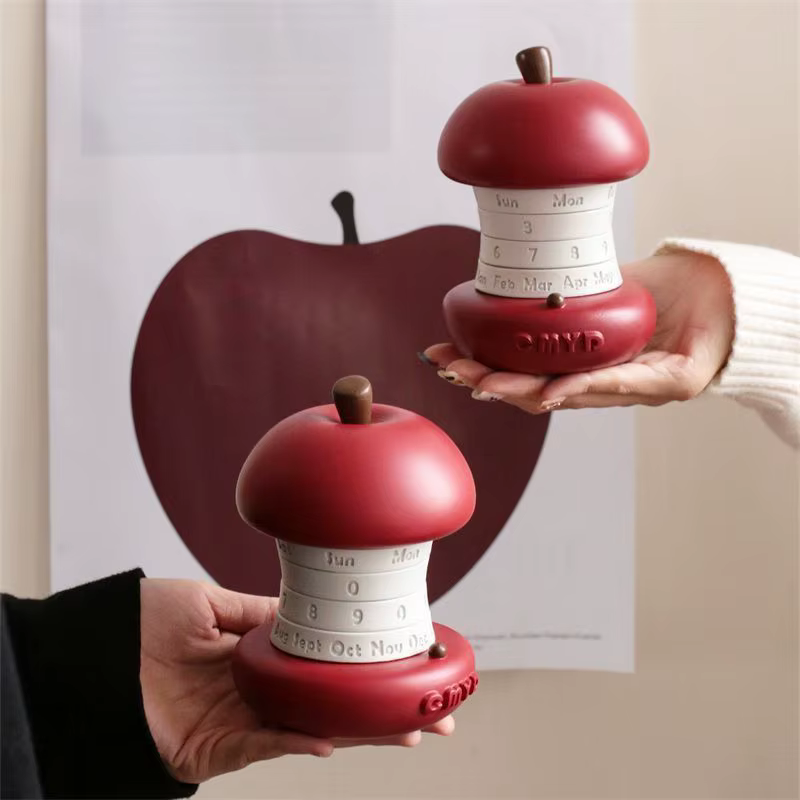 Calendrier de pomme, décoration rotative créative
