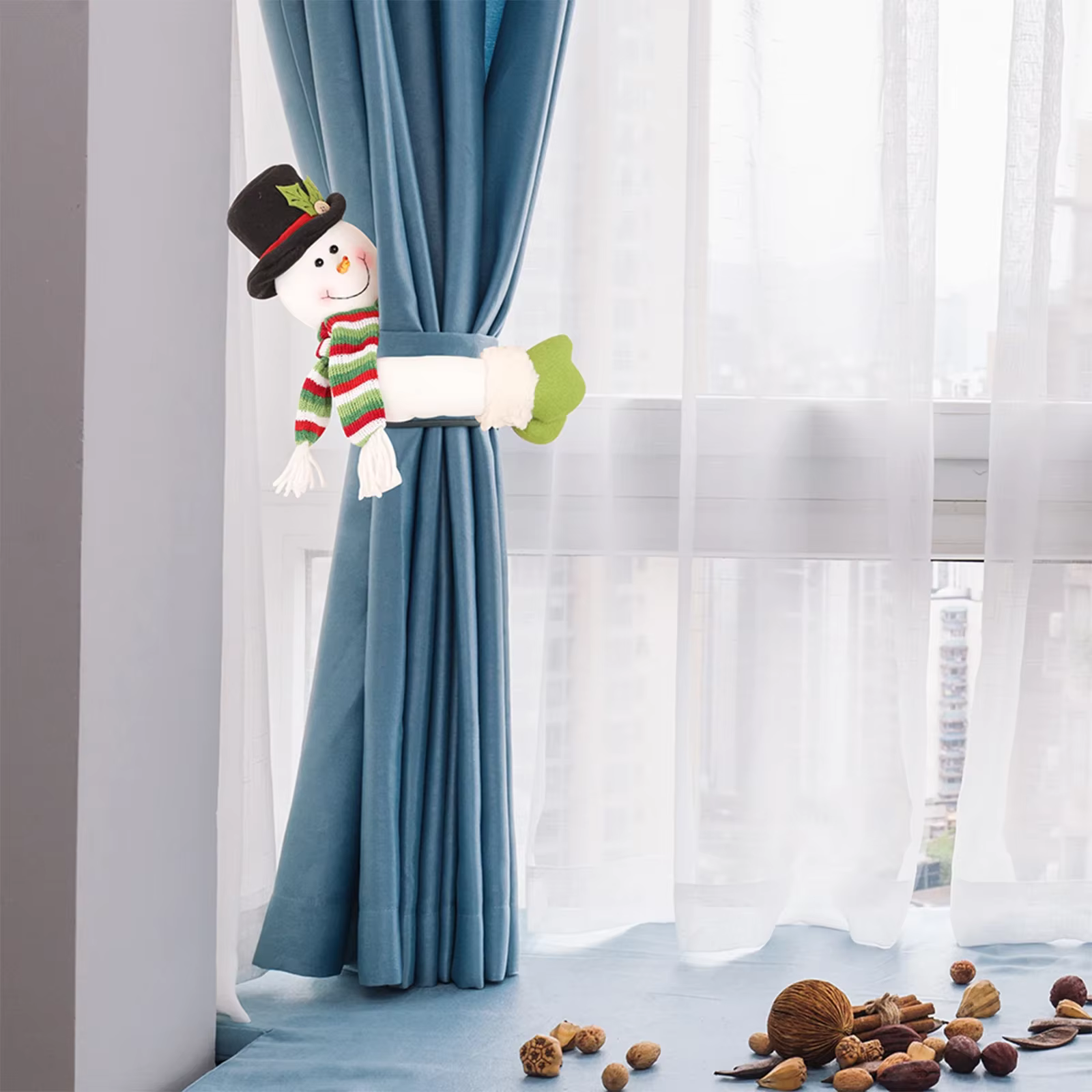Boucles de rideau de noël