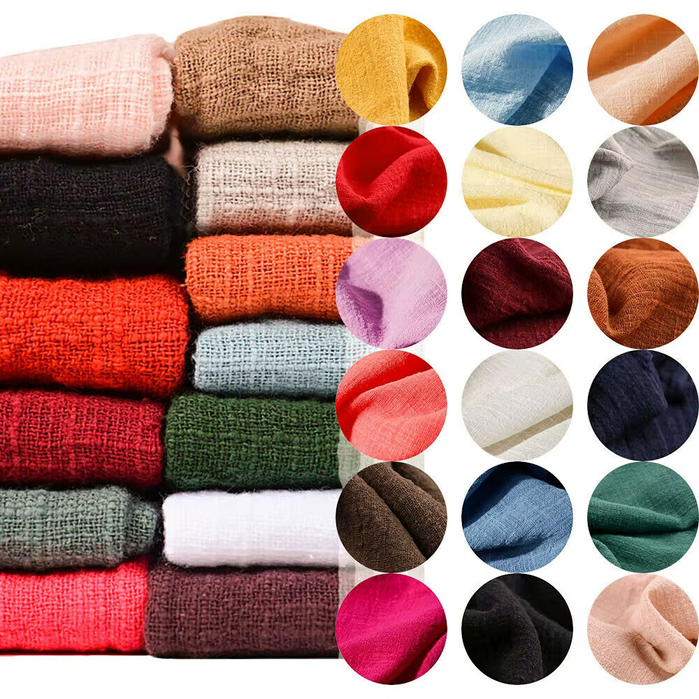 Tissu en lin et coton organique pur